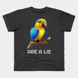 PARROT ARE A LIE Kids T-Shirt